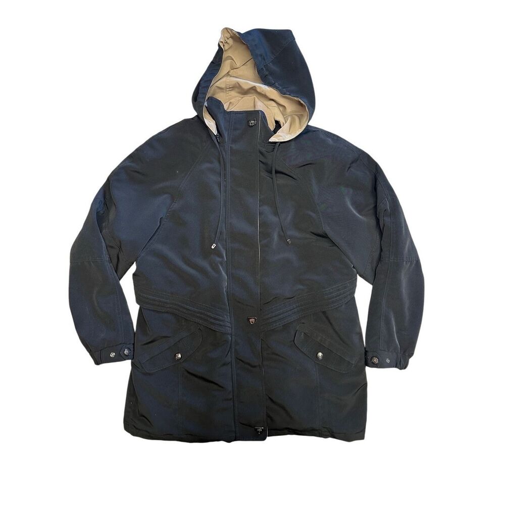 St John's Bay Womens Medium Winter Rain Snow Removable Liner & Hood Jacket